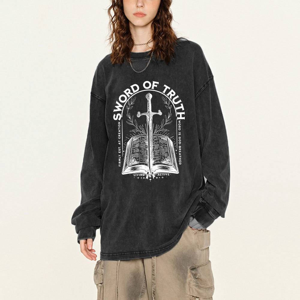 Sword Of Truth Washed Long Sleeve T-Shirt