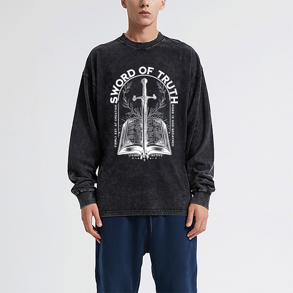 Sword Of Truth Washed Long Sleeve T-Shirt
