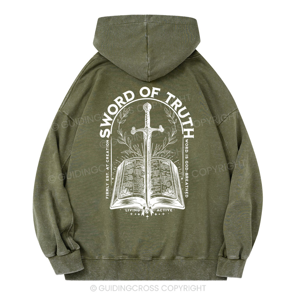 Sword Of Truth Christian Washed Hoodie