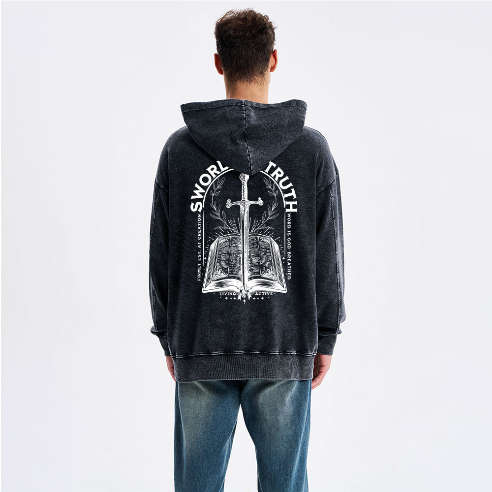 Sword Of Truth Christian Washed Hoodie
