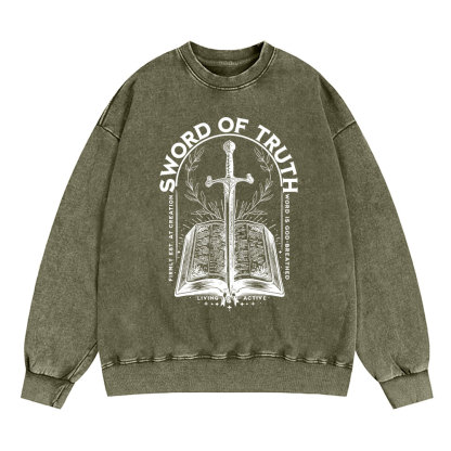 Sword Of Truth Christian Washed Sweatshirt