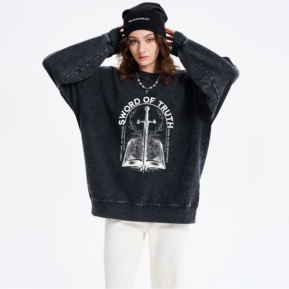 Sword Of Truth Christian Washed Sweatshirt