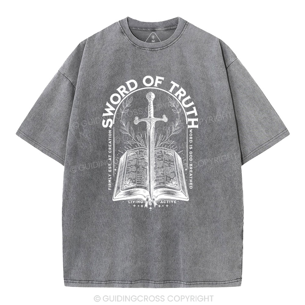 Sword Of Truth Christian Washed T-Shirt