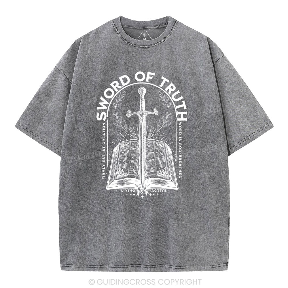 Sword Of Truth Christian Washed T-Shirt