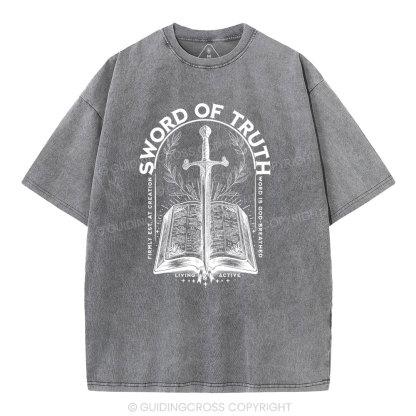 Sword Of Truth Christian Washed T-Shirt