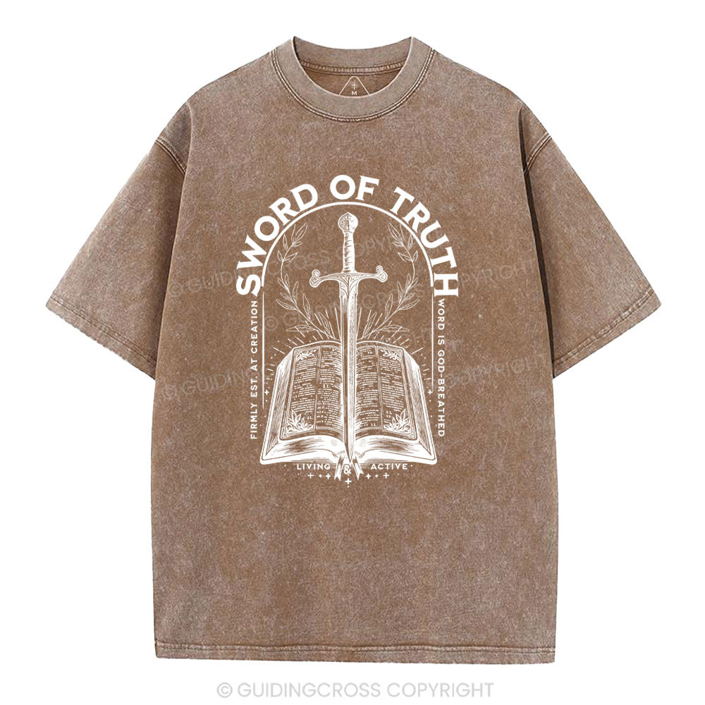 Sword Of Truth Christian Washed T-Shirt