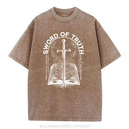 Sword Of Truth Christian Washed T-Shirt