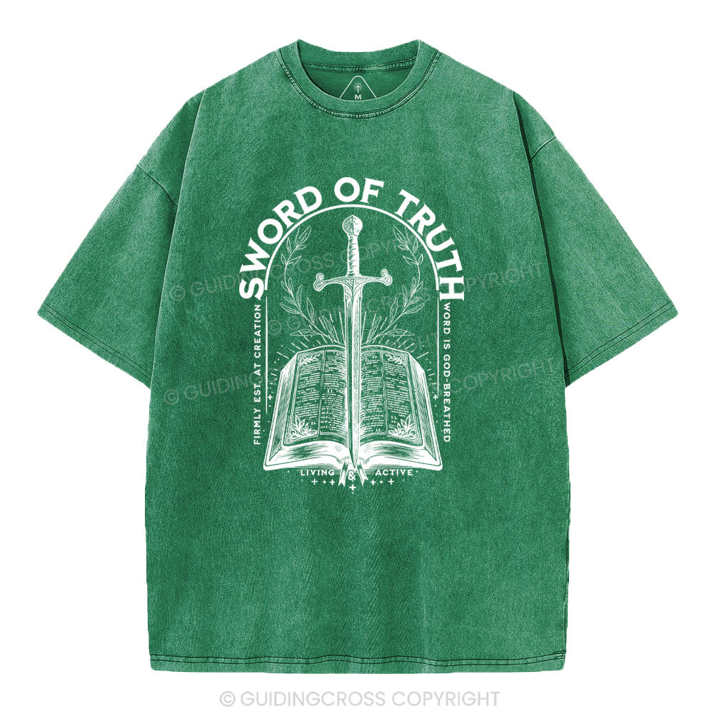 Sword Of Truth Christian Washed T-Shirt