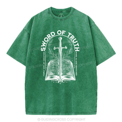 Sword Of Truth Christian Washed T-Shirt