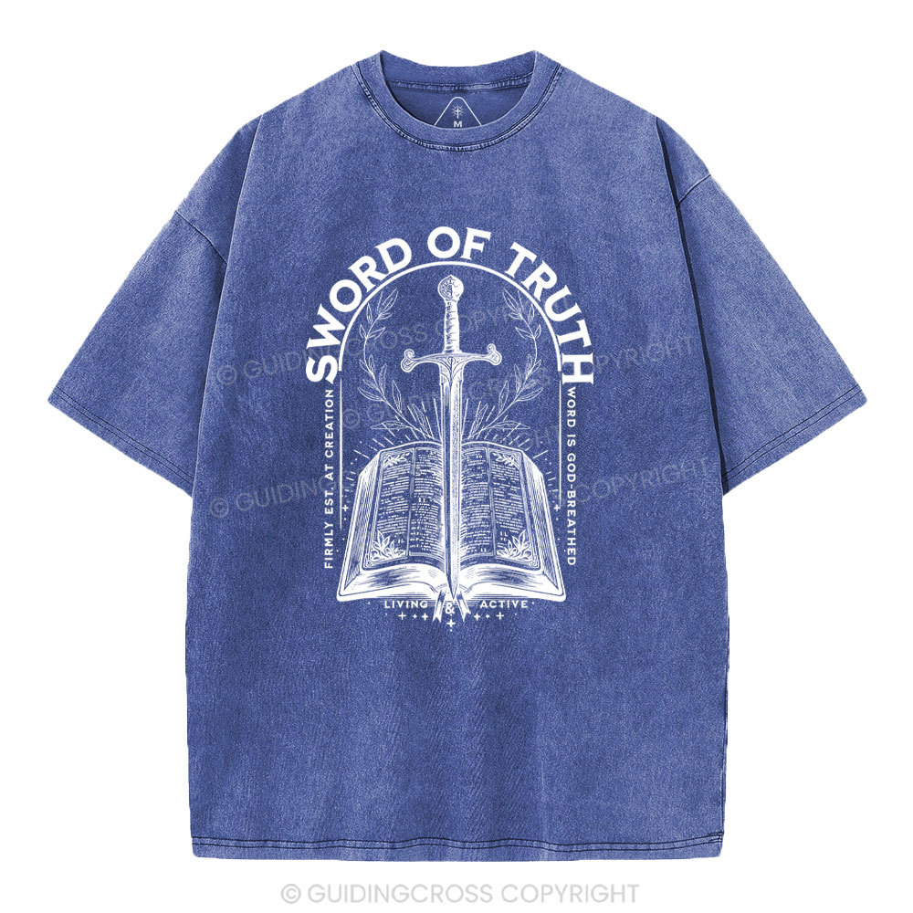 Sword Of Truth Christian Washed T-Shirt