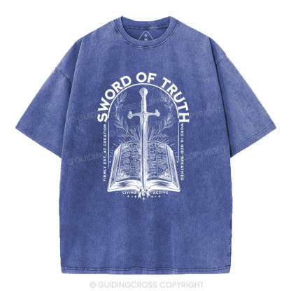 Sword Of Truth Christian Washed T-Shirt