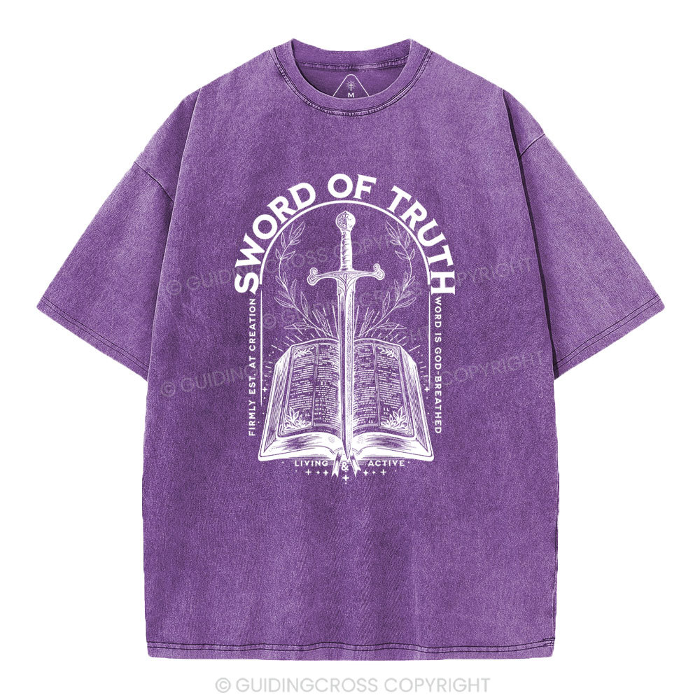 Sword Of Truth Christian Washed T-Shirt