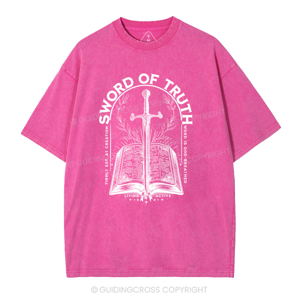 Sword Of Truth Christian Washed T-Shirt