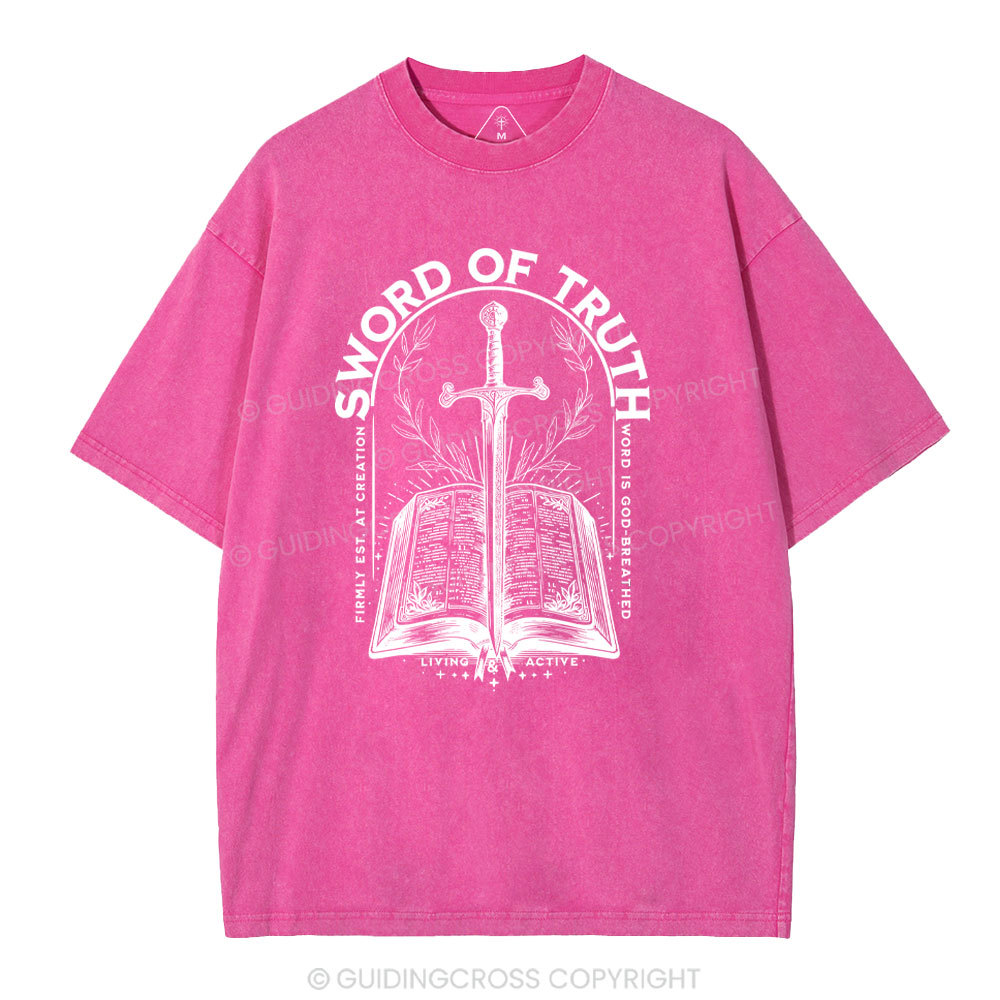 Sword Of Truth Christian Washed T-Shirt