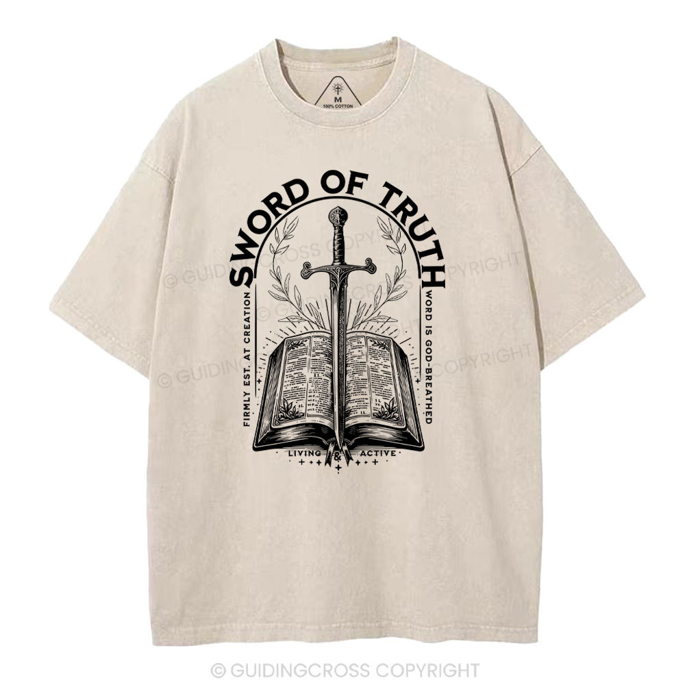 Sword Of Truth Christian Washed T-Shirt