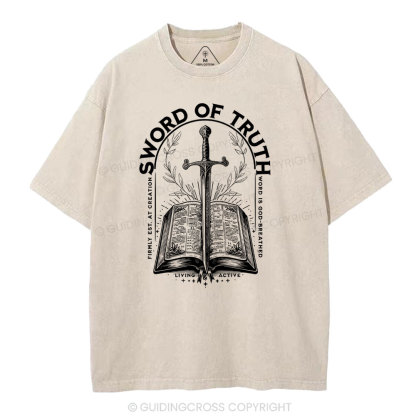 Sword Of Truth Christian Washed T-Shirt