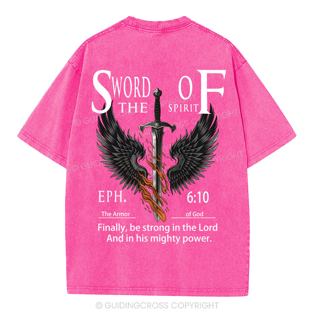 Sword of the Spirit Christian Washed T-Shirt