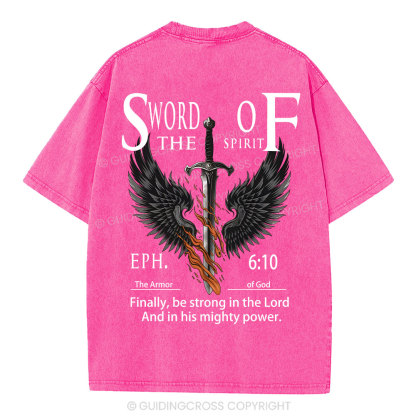 Sword of the Spirit Christian Washed T-Shirt