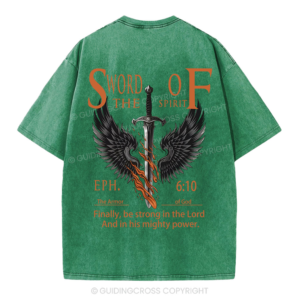 Sword of the Spirit Christian Washed T-Shirt