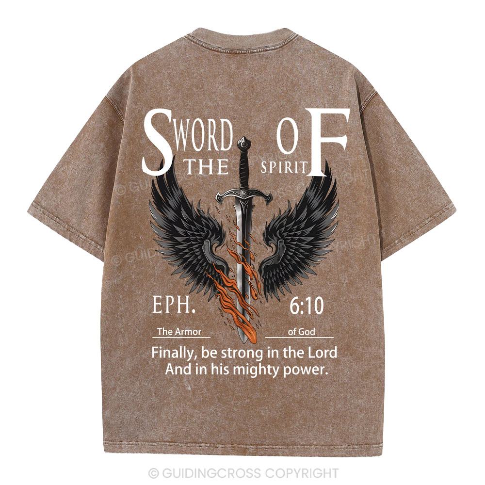 Sword of the Spirit Christian Washed T-Shirt
