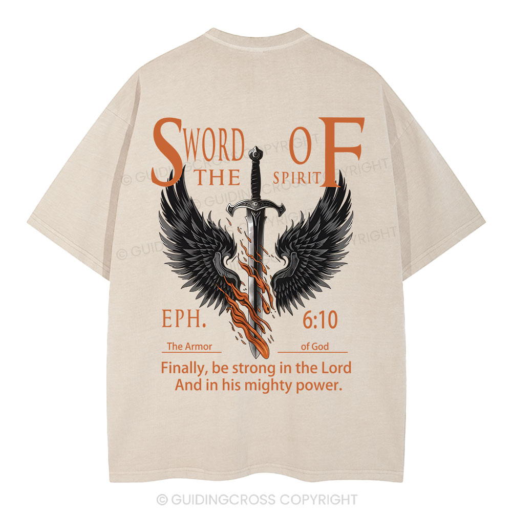 Sword of the Spirit Christian Washed T-Shirt