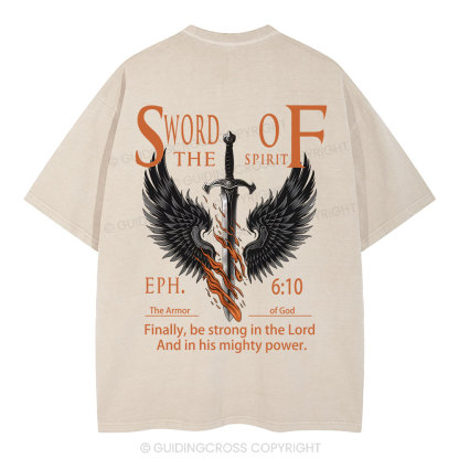 Sword of the Spirit Christian Washed T-Shirt