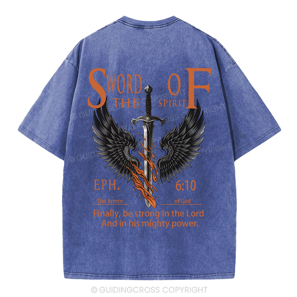 Sword of the Spirit Christian Washed T-Shirt