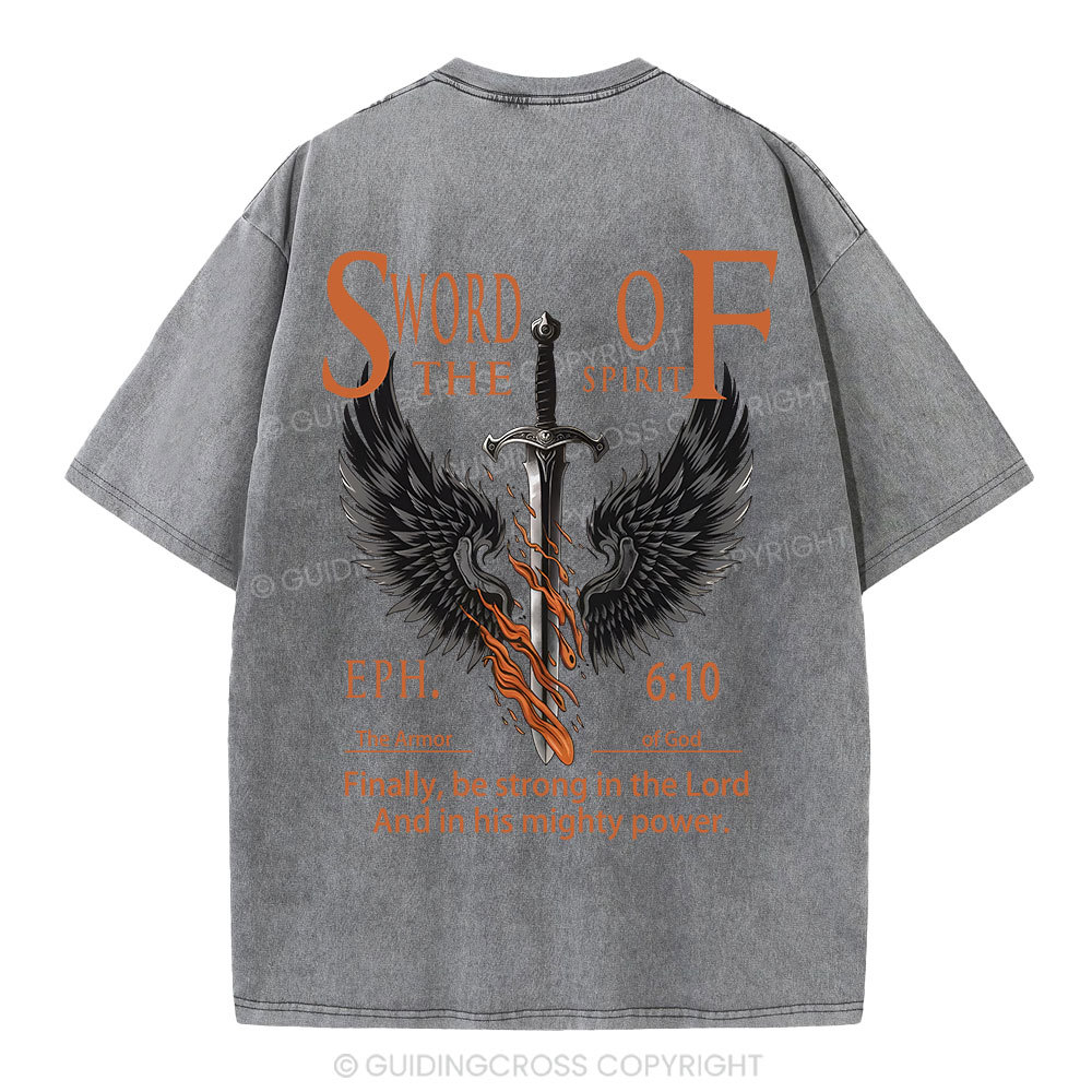 Sword of the Spirit Christian Washed T-Shirt