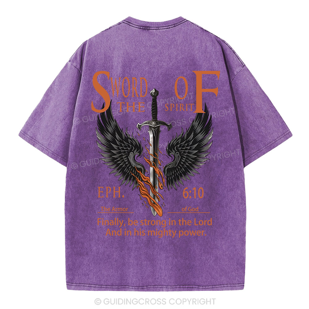 Sword of the Spirit Christian Washed T-Shirt