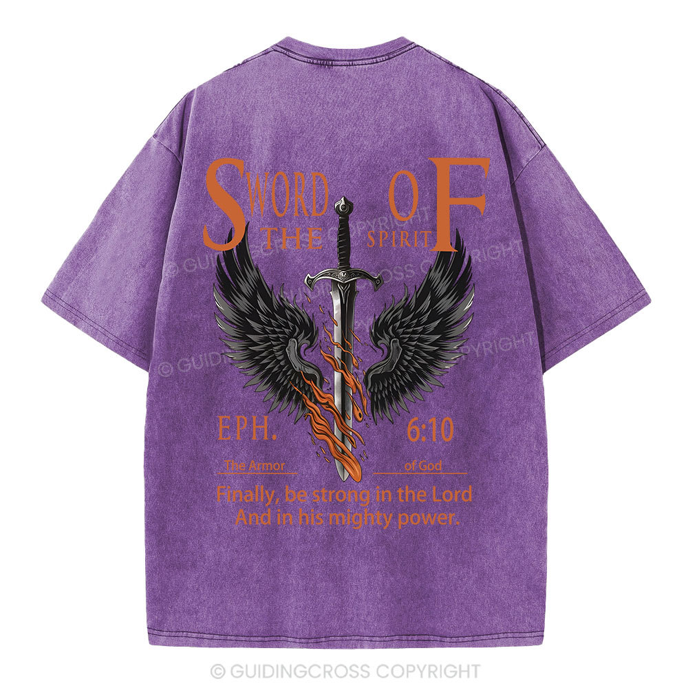 Sword of the Spirit Christian Washed T-Shirt