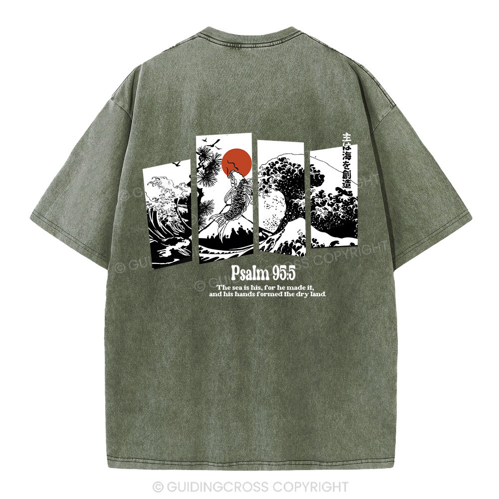 The Sea Is His Christian Washed T-Shirt