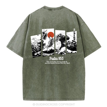 The Sea Is His Christian Washed T-Shirt