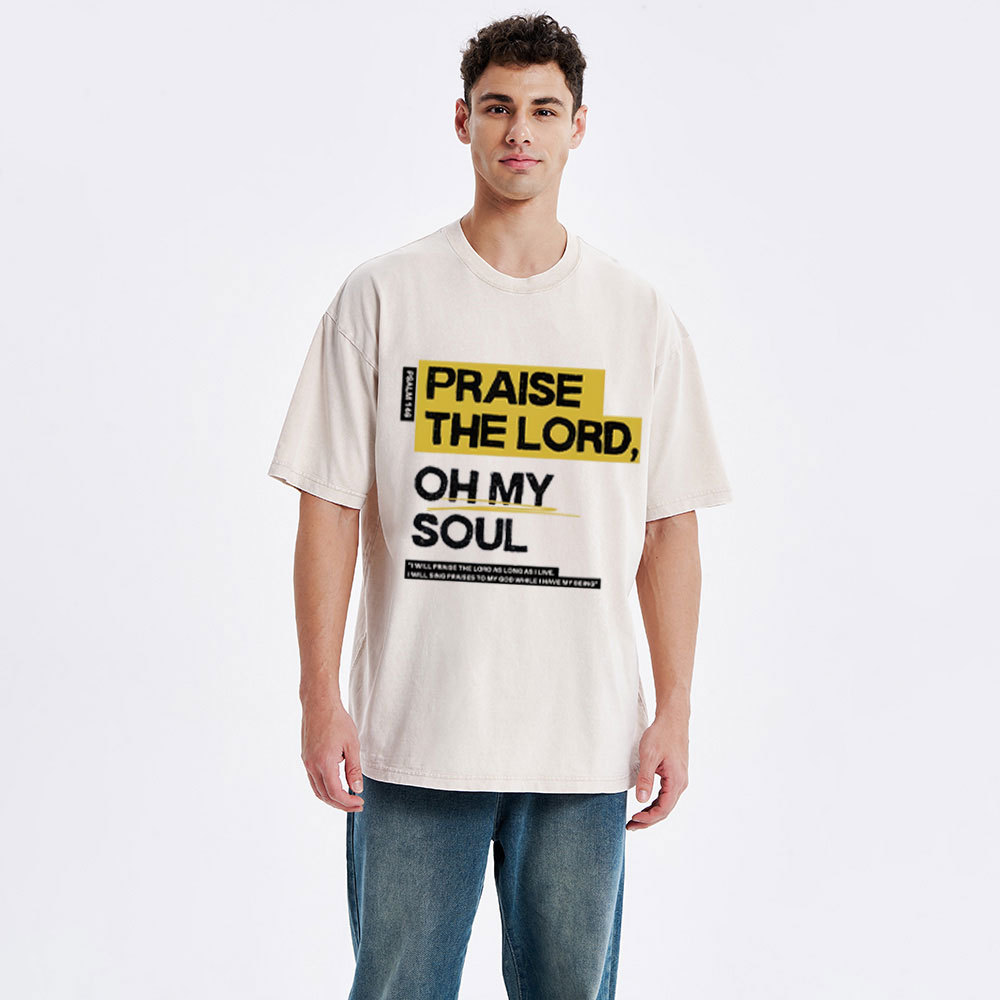 Praise The Lord Christian Washed T-Shirt