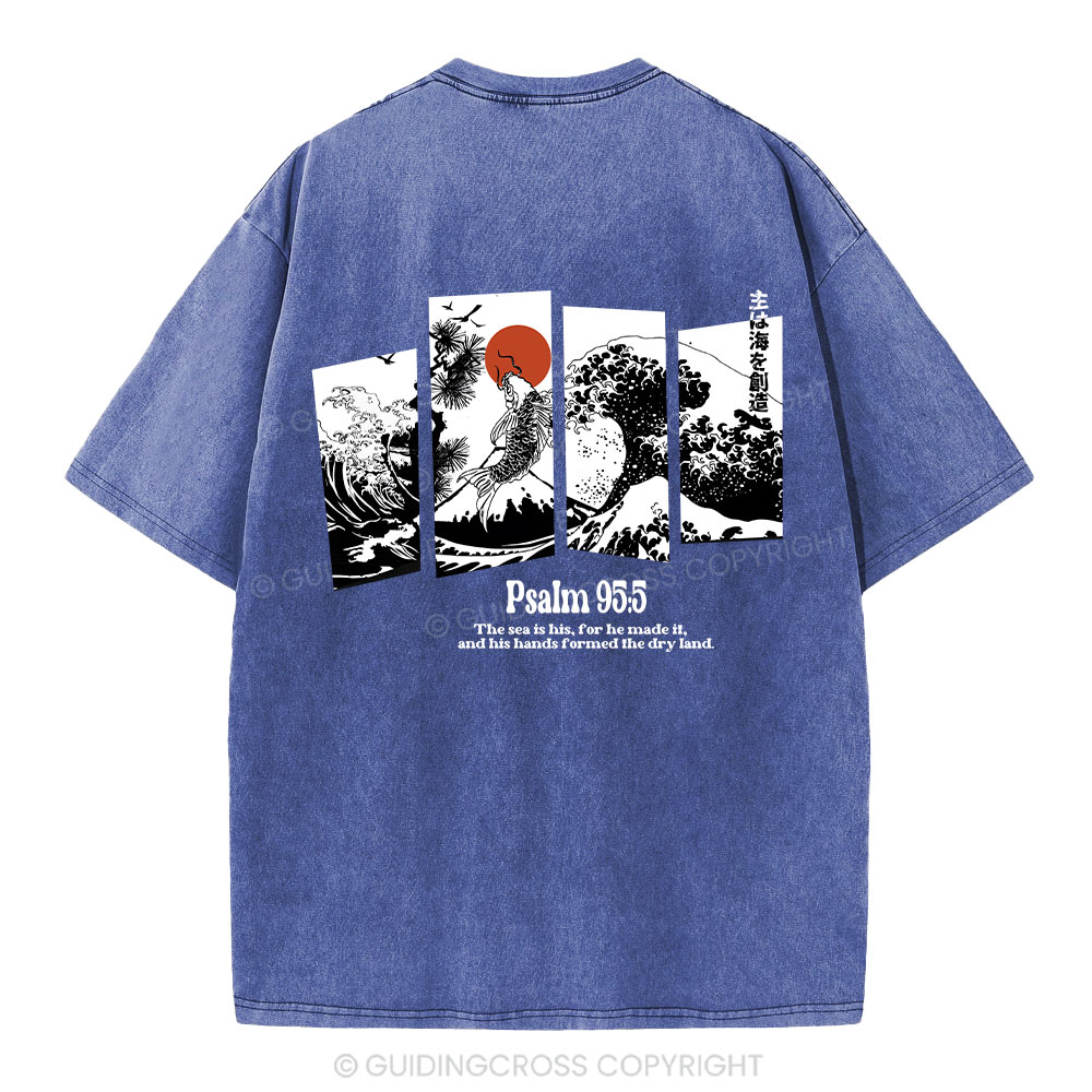 The Sea Is His Christian Washed T-Shirt
