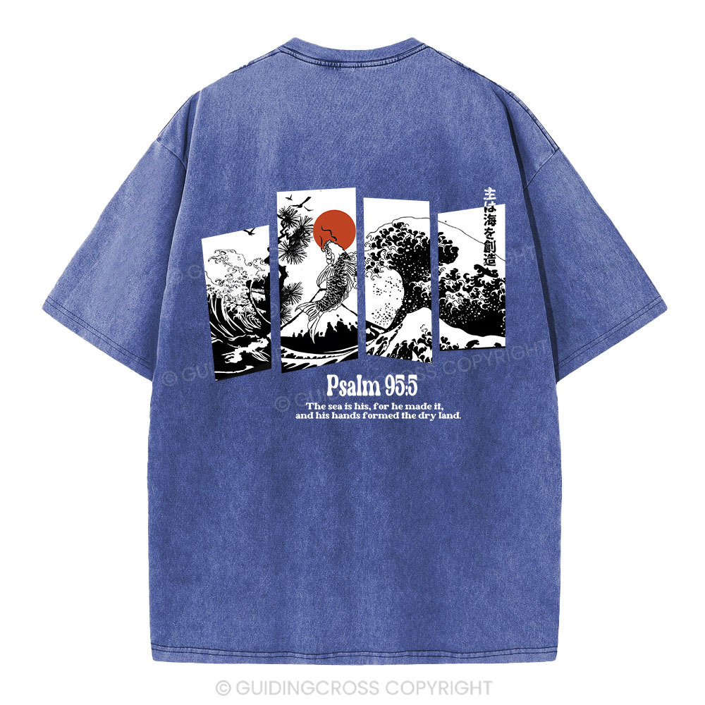 The Sea Is His Christian Washed T-Shirt