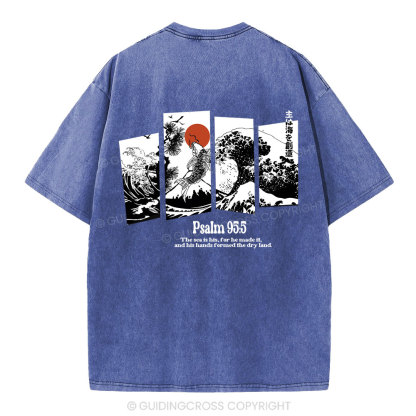 The Sea Is His Christian Washed T-Shirt