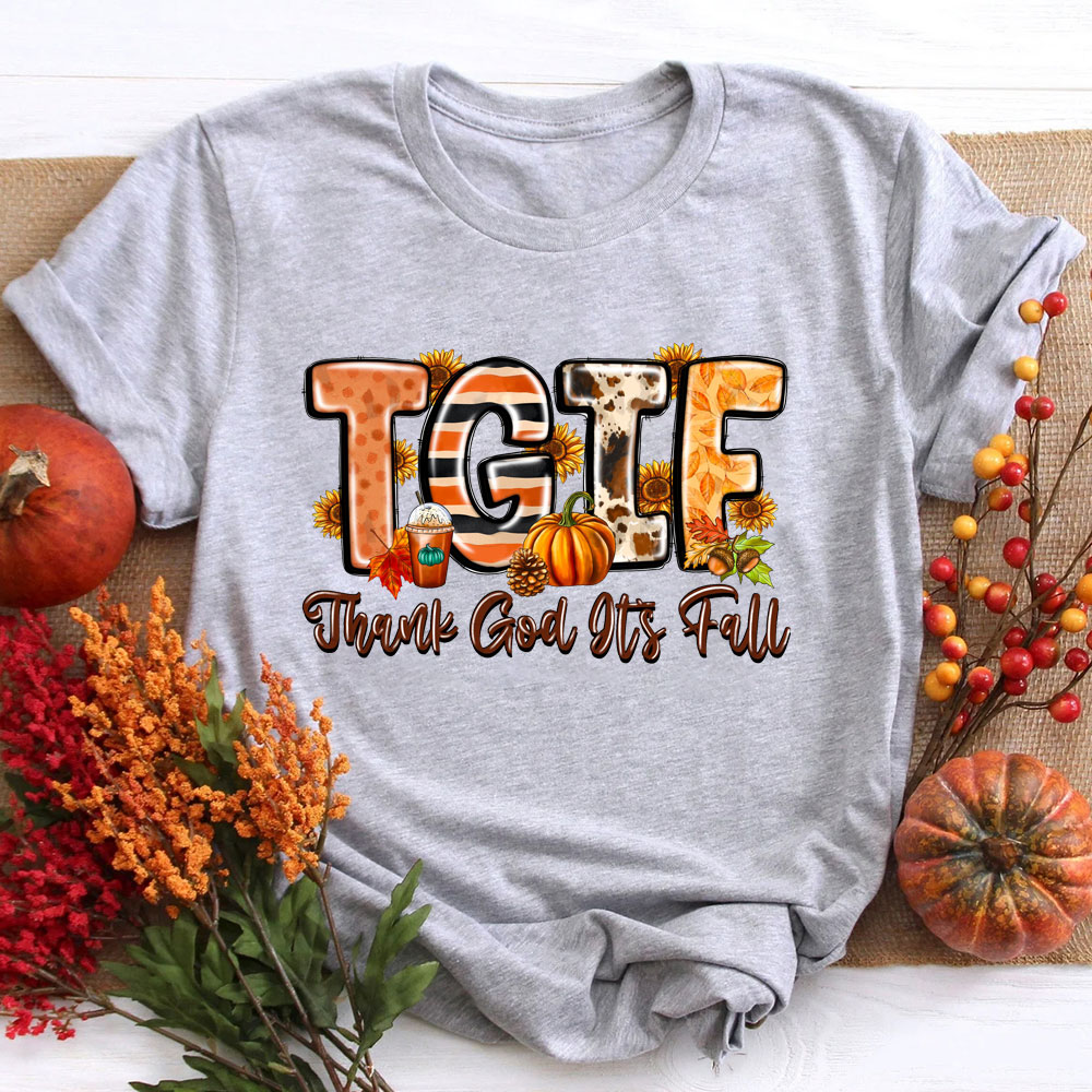 TGIF Thank God It's Fall Christian T-Shirt