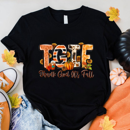 TGIF Thank God It's Fall Christian T-Shirt
