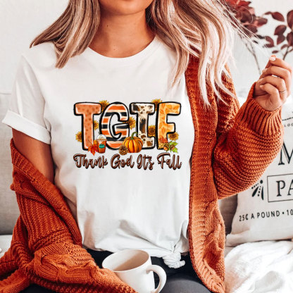 TGIF Thank God It's Fall Christian T-Shirt