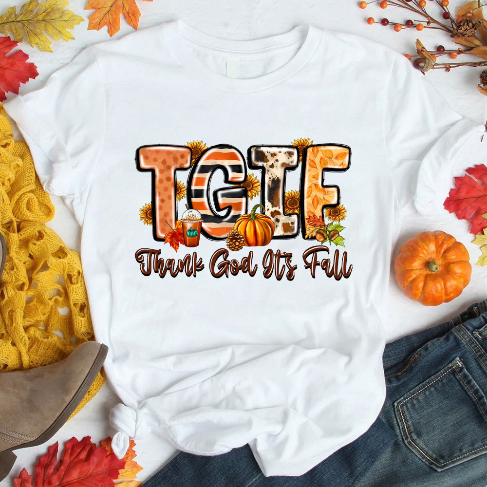 TGIF Thank God It's Fall Christian T-Shirt