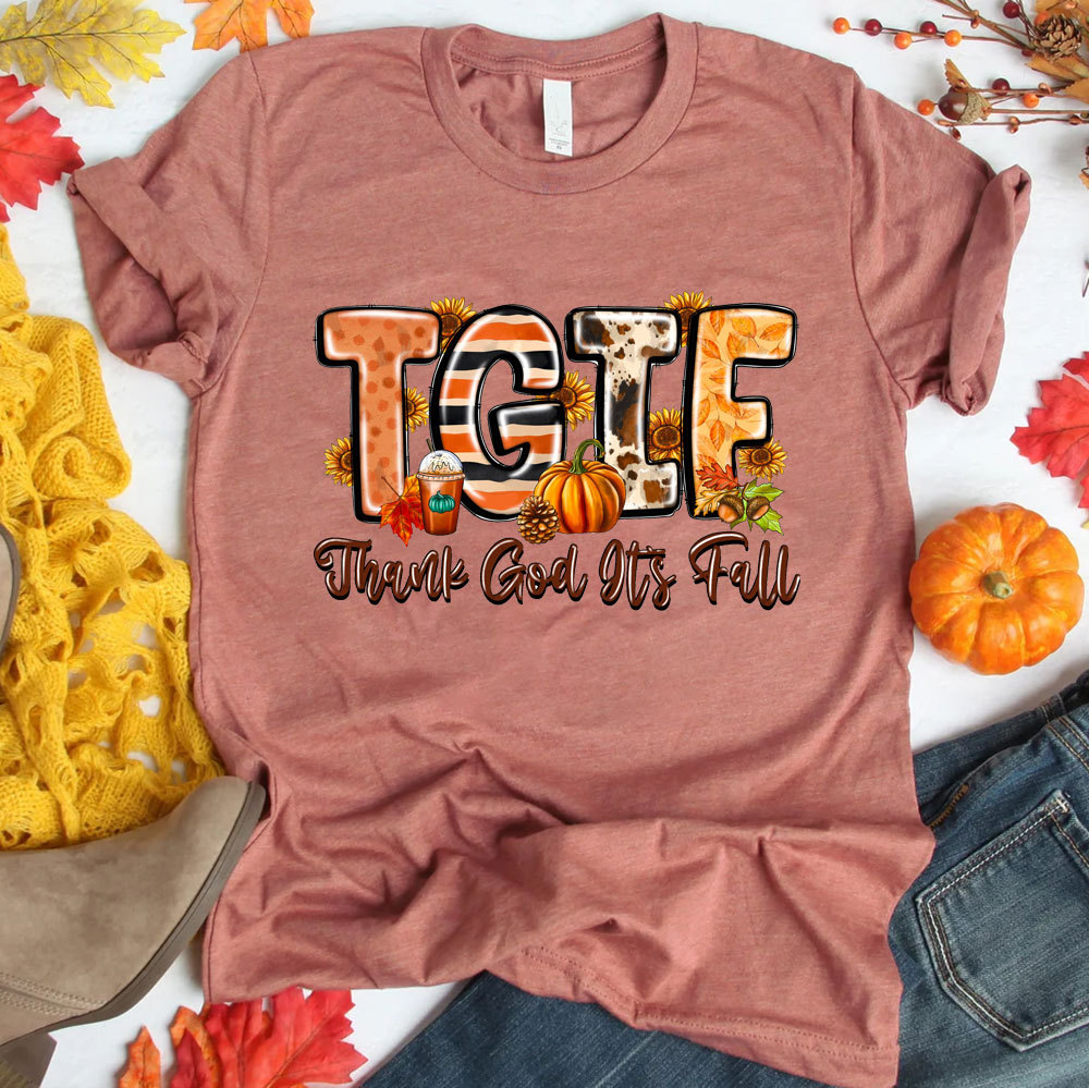 TGIF Thank God It's Fall Christian T-Shirt