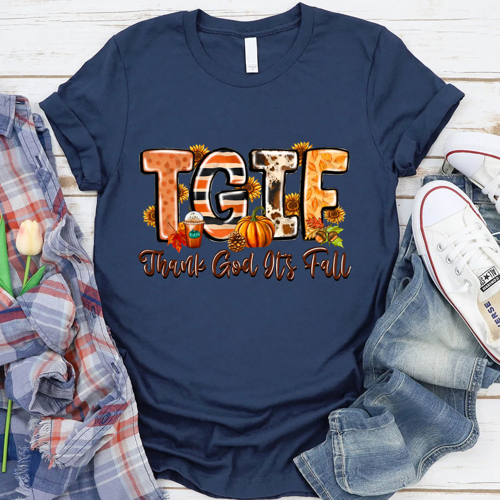 TGIF Thank God It's Fall Christian T-Shirt