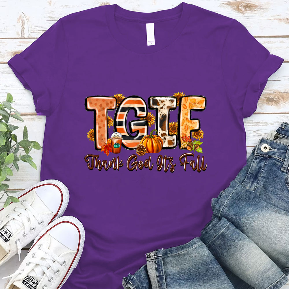 TGIF Thank God It's Fall Christian T-Shirt