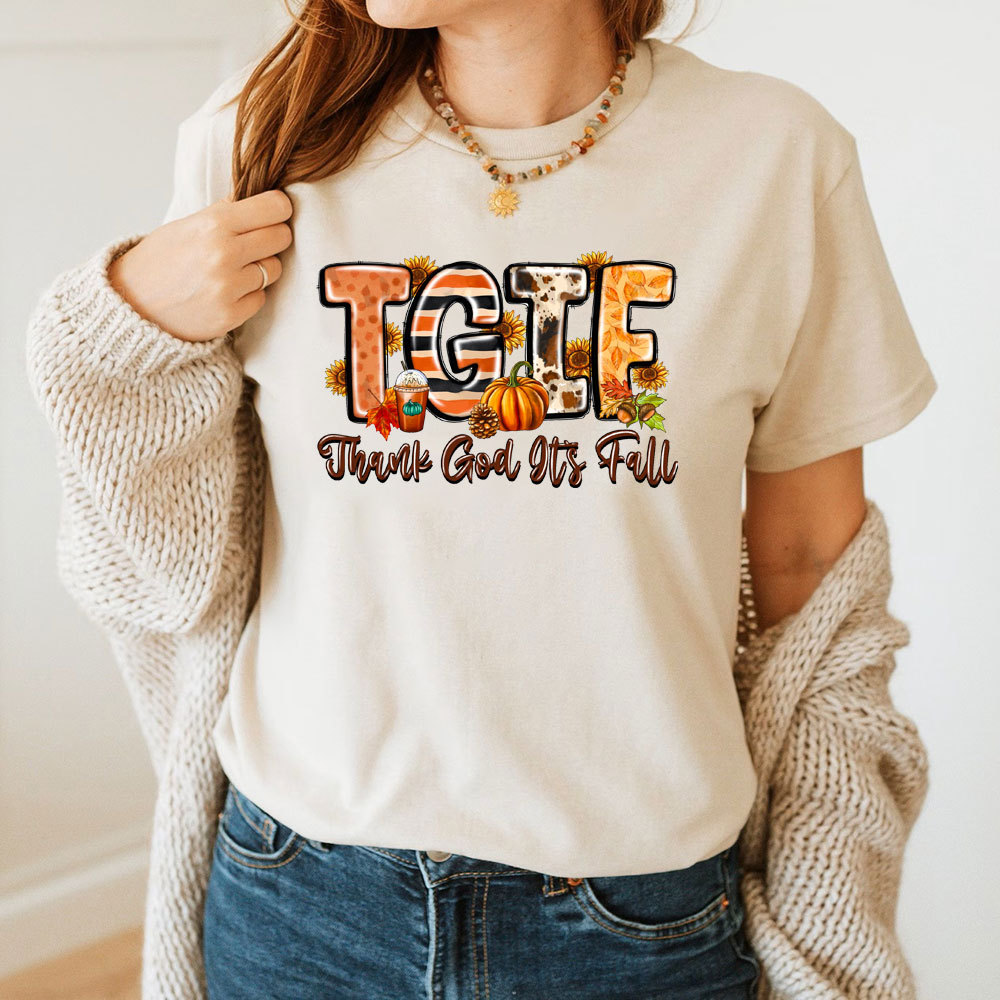 TGIF Thank God It's Fall Christian T-Shirt