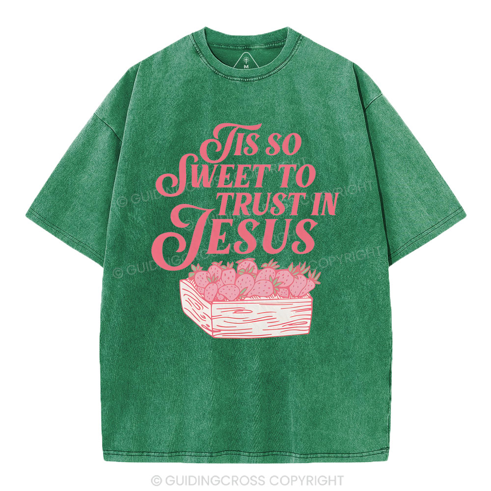TIS To Sweet To Trust In Jesus Christian Washed T-Shirt