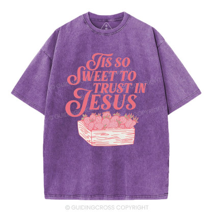 TIS To Sweet To Trust In Jesus Christian Washed T-Shirt
