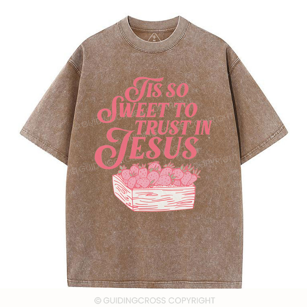 TIS To Sweet To Trust In Jesus Christian Washed T-Shirt