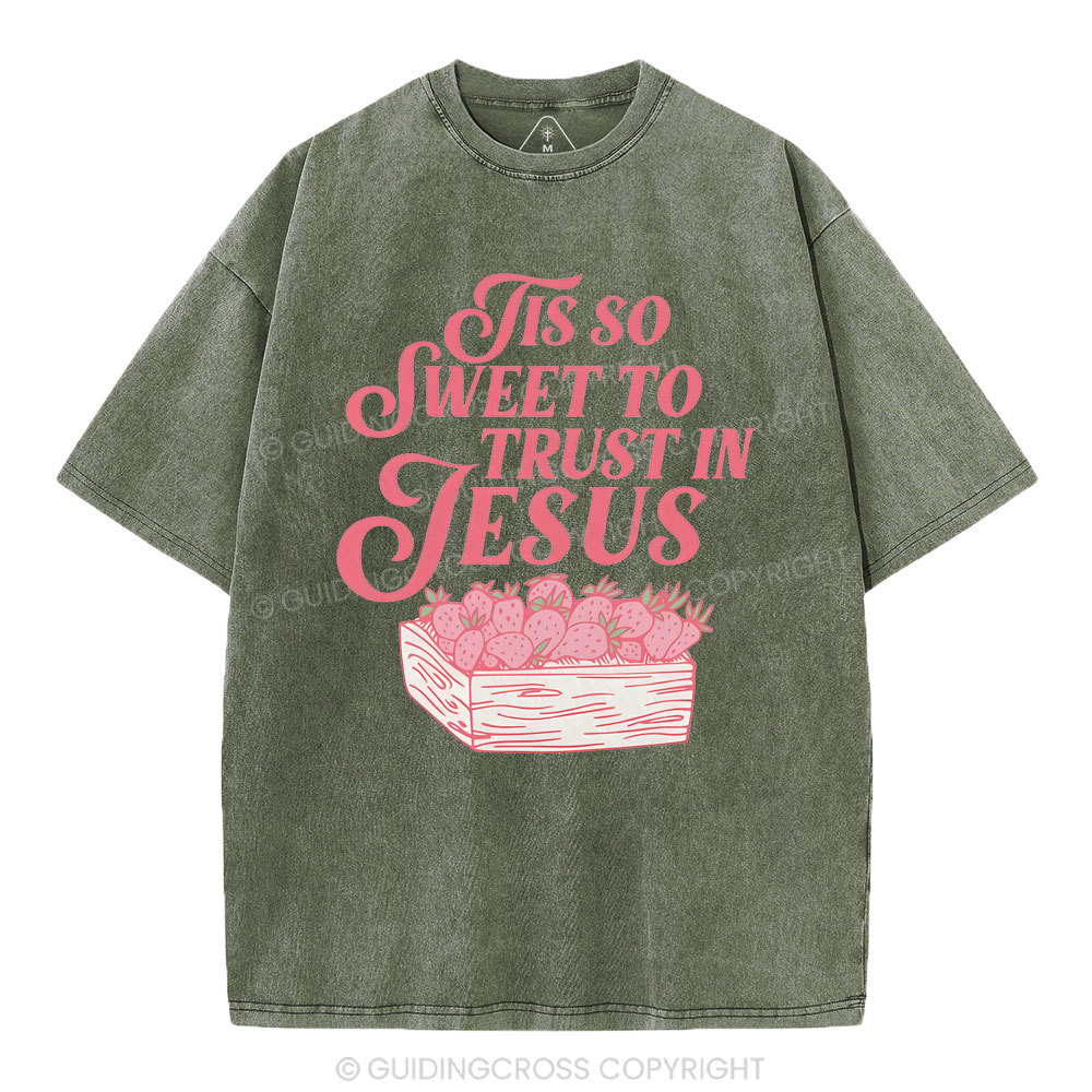TIS To Sweet To Trust In Jesus Christian Washed T-Shirt