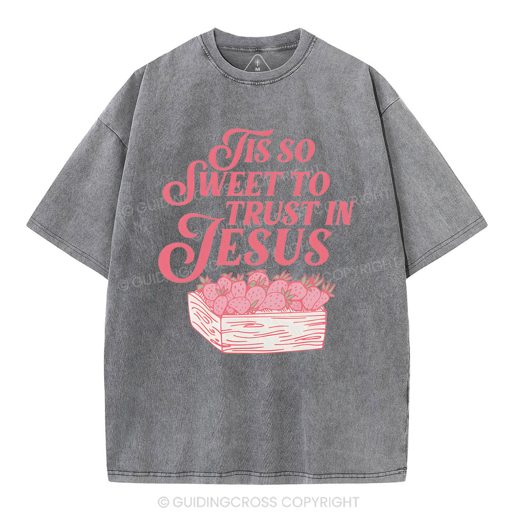 TIS To Sweet To Trust In Jesus Christian Washed T-Shirt