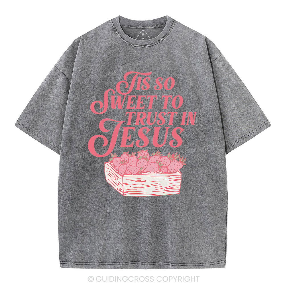 TIS To Sweet To Trust In Jesus Christian Washed T-Shirt